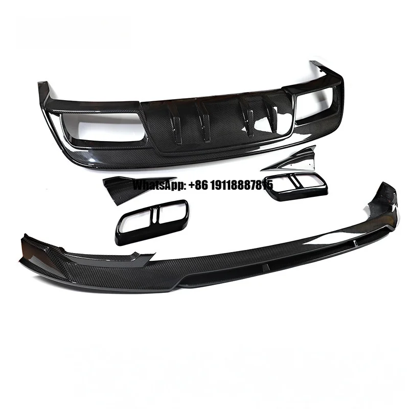 23-25 for Land Rover for Range Rover Sport Retrofit Upgrade Dry Carbon Fiber Front and Rear Lip Front and Rear Deflectors