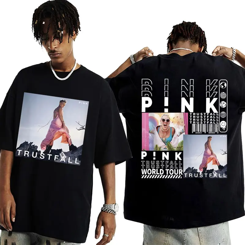 

P!nk Pink Singer Summer Carnival 2024 Tour T Shirt Trustfall Album Music Concert T-shirt Men Women Fashion Aesthetic Cotton Tees