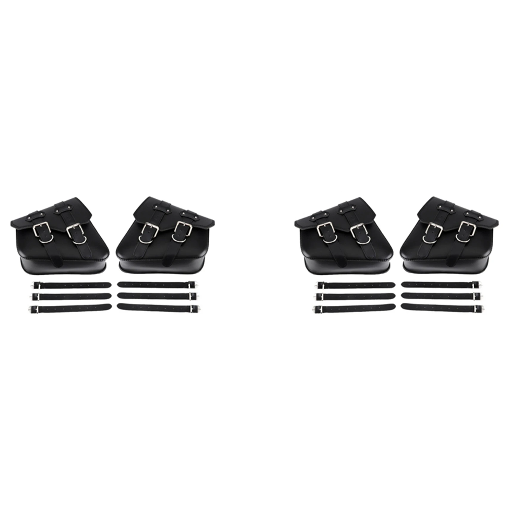 

4Pcs Universal Motorcycle Bags PU Leather Saddle Bag For Sportster XL883 XL1200 Cruiser Side Storage Tool Pouche