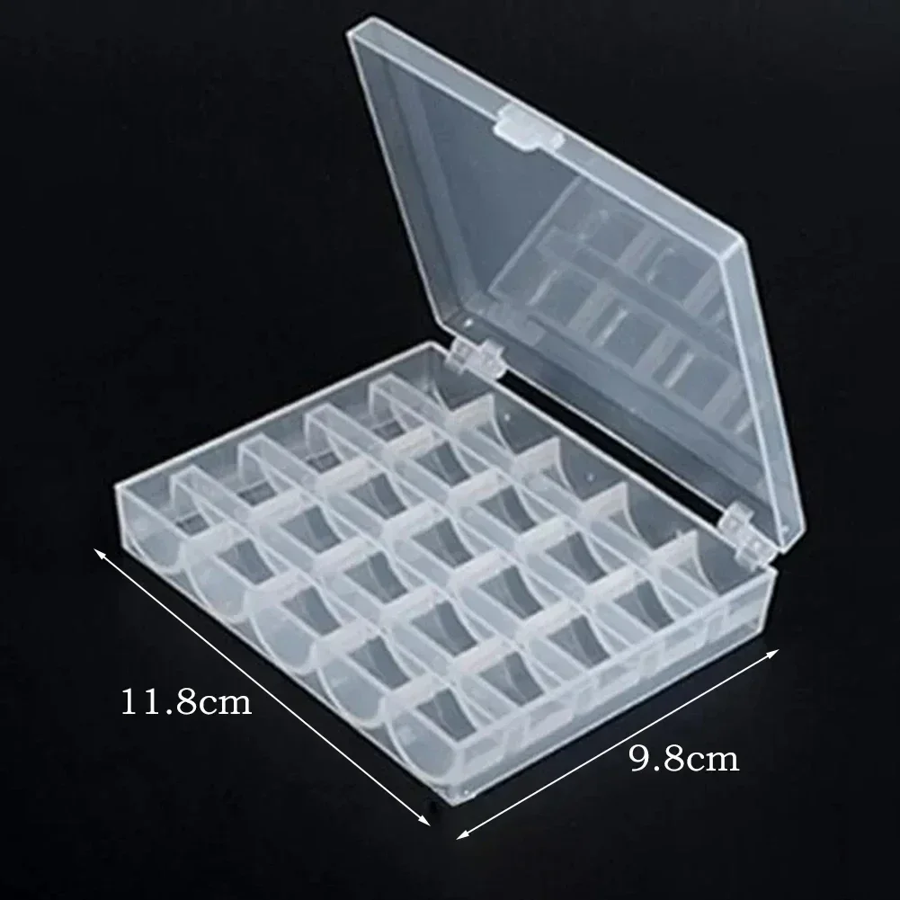 25PCS Sewing Machine Empty Bobbins Box Set Plastic Bobbin Metal Sewing Spool With Storage Box Home Sewing Accessory Tools