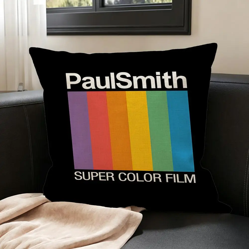 Brand P-Paul S-Smith Cushion Cover Natural Linen Pillowcase Set, All-in-One Decor for Sofa, Bedroom & Chair