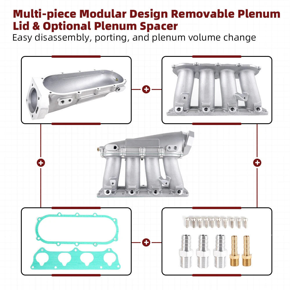 ZSRacing алюминиевый сплав Ultra Street Series двигатели впускной коллектор для Honda K-Series K20A K20A2 K20A3 K20Z1 K24A1 CR1849