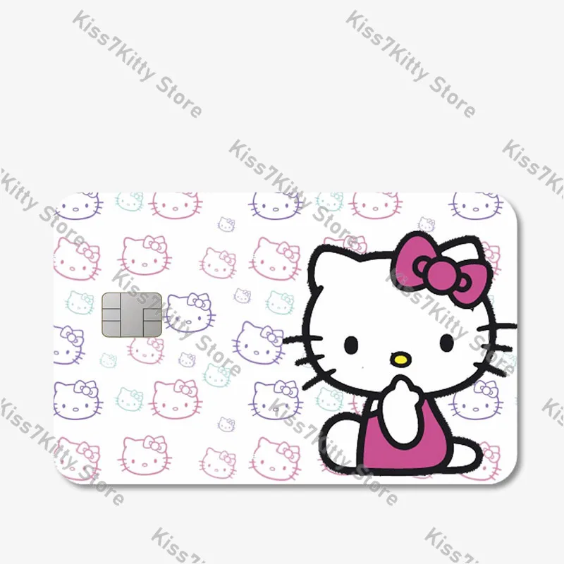 New Hello Kitty Credit Debit Card Sticker Anime Pochacco Cartoon Bank Cards Skin Cartoon Waterproof Stickers Toys for Small Chip