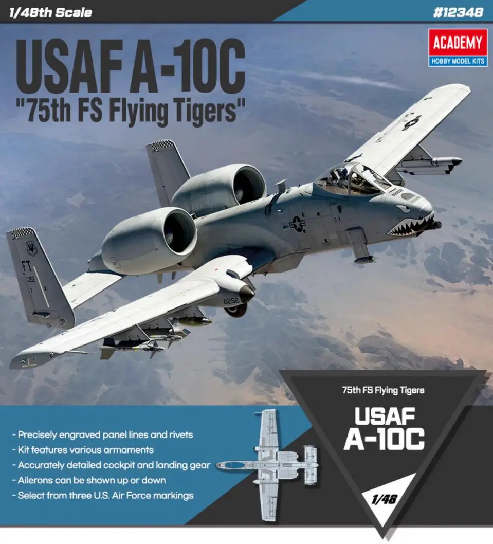 Academy 12348 1/48 A-10C Thunderbolt II `USAF 75th Squadron` Model Kit