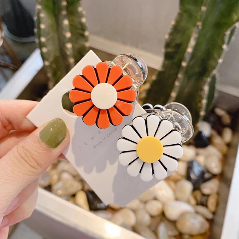 1Pcs ดอกไม้ที่มีสีสันคริลิค Hairpin สาว Sunflower Headwear คลิปผม Barrettes ผู้หญิงสาวเล็ก Claw ผมตกแต่งเครื่องมือ