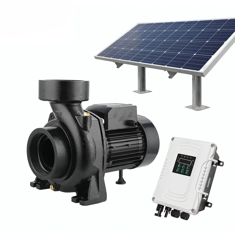 for 1500w 2HP dc solar powered Surface Booster water pump for irrigation 110V 55m3 solar pump for river with BLDC copper wire