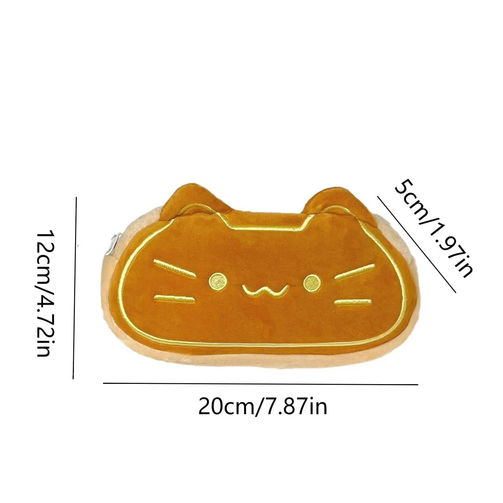Kawaii Cosmetic Bag,  Cute Cat Plush Pencil，Cartoon Cute Makeup Bag, Anime Portable Travel Storage Bag for Girls and Women