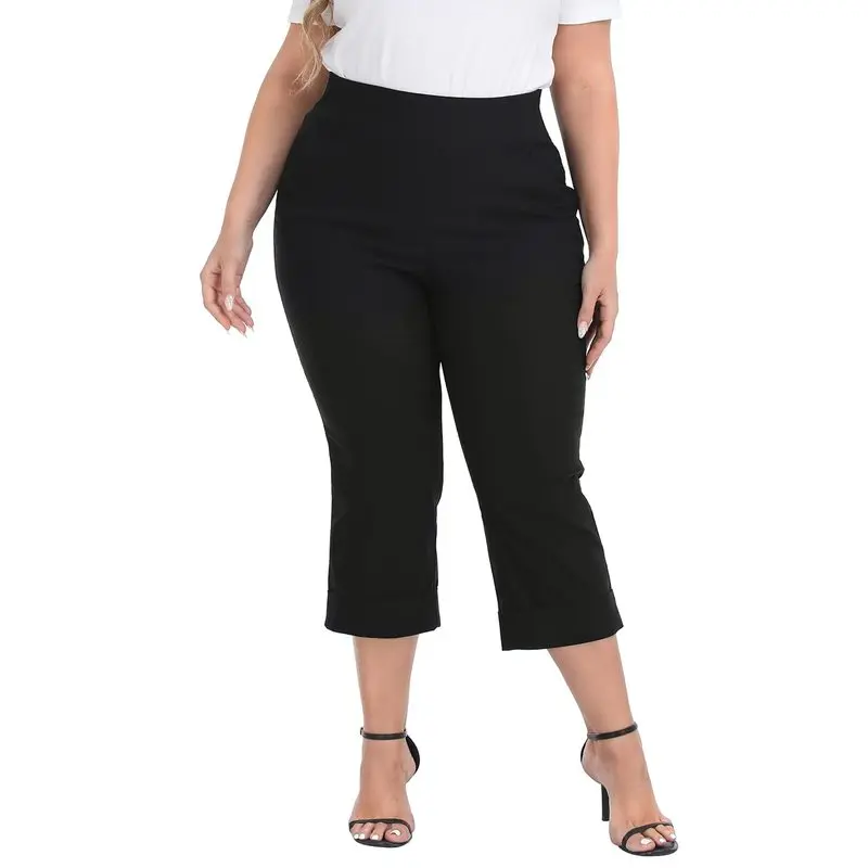 

Новые женские прямые брюки больших размеров с эластичным поясом 2026 года