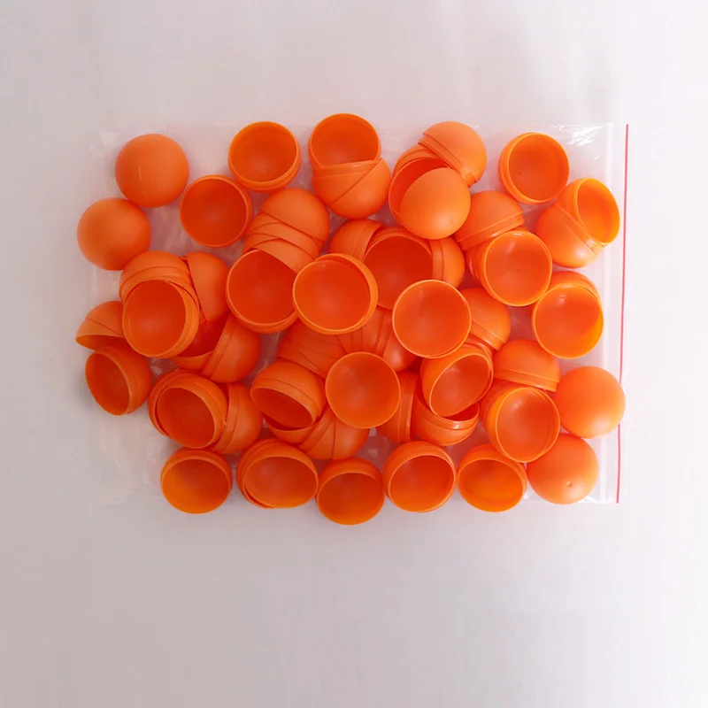 4 سنتيمتر البرتقال البلاستيك اليانصيب كرات السحب رسم الكرة جوفاء قابلة للفتح لعبة كرات مثيرة للاهتمام لعبة كرات الدعائم لحفلة عيد الميلاد