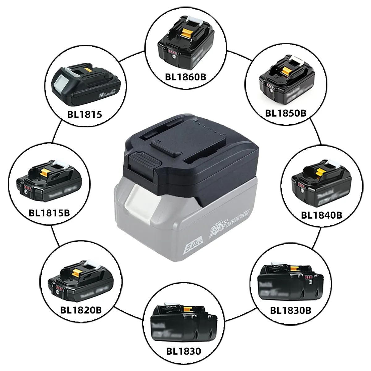 Battery Adapter For Makita/DEWALT/Milwaukee Battery To Worx 6-Pin 20V Power Tool Converter Battery Convertor Adapter