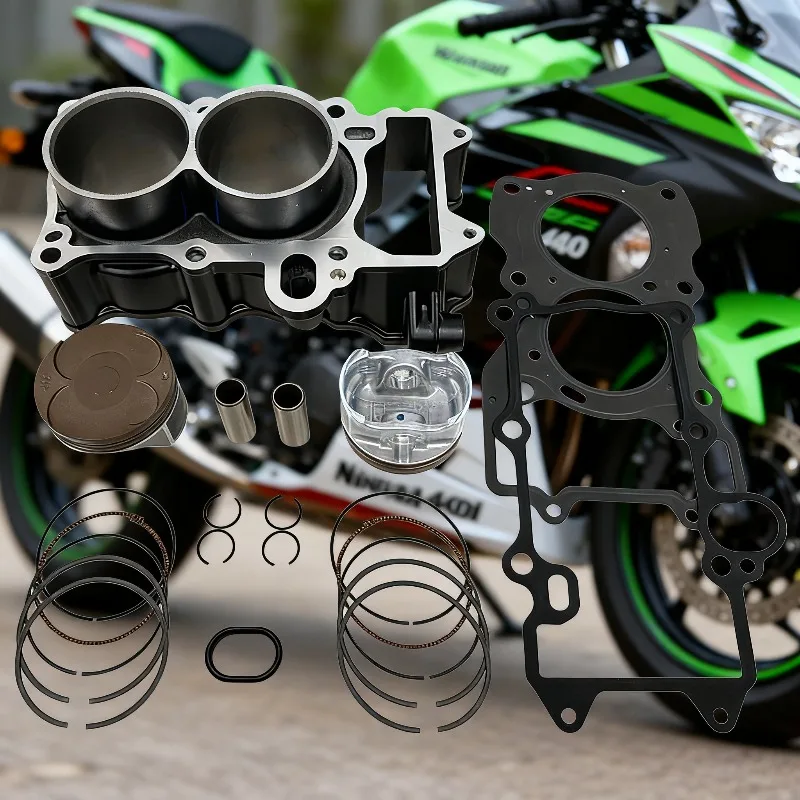 

Motorcycle 70mm 399cc Big Bore Cylinder Piston Kit for Kawasaki Ninja 400 EX400 Z400 2018-2023 11005-0668 13001-0790 MotoBlock