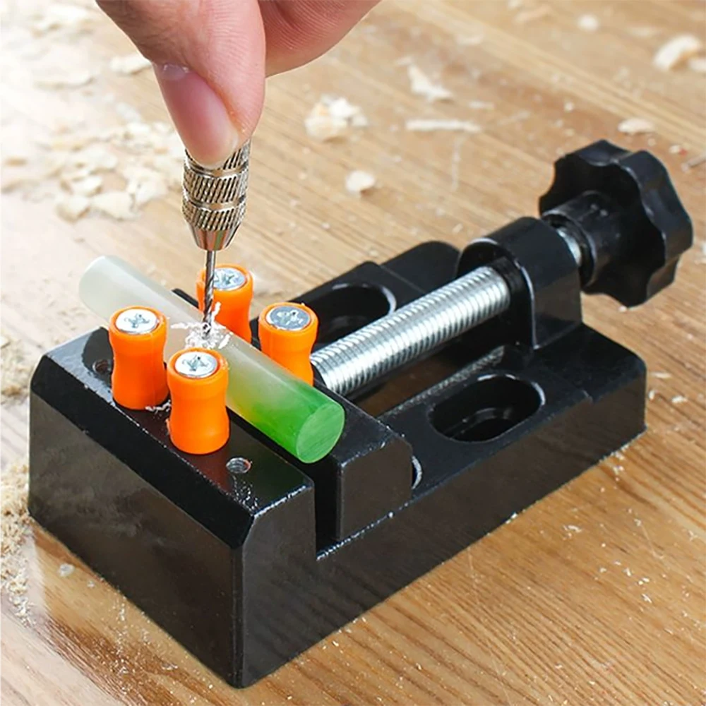 Heavy Duty 57mm Mini Table Vise - Universal Bench Clamp with Rotating Jaw for Drill Press & Woodworking Portable DIY Craft Tool