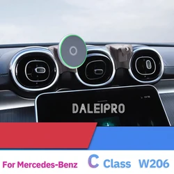 Special Mobile Phone Holder For Mercedes-Benz C Class W206 2022 2023 2024 2025 Fast Charging Phone Mount Car MagSafe Accessories