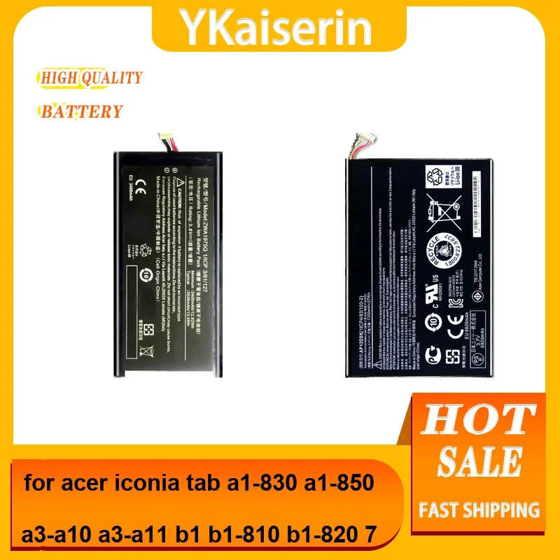 AP12D8K ZWA1975Q AP14F8K 2640-7300Mah Tablet Battery For Acer Iconia Tab A1-830 A1-850 A3-A10 A3-A11 B1 B1-810 B1-820 7 Bateria