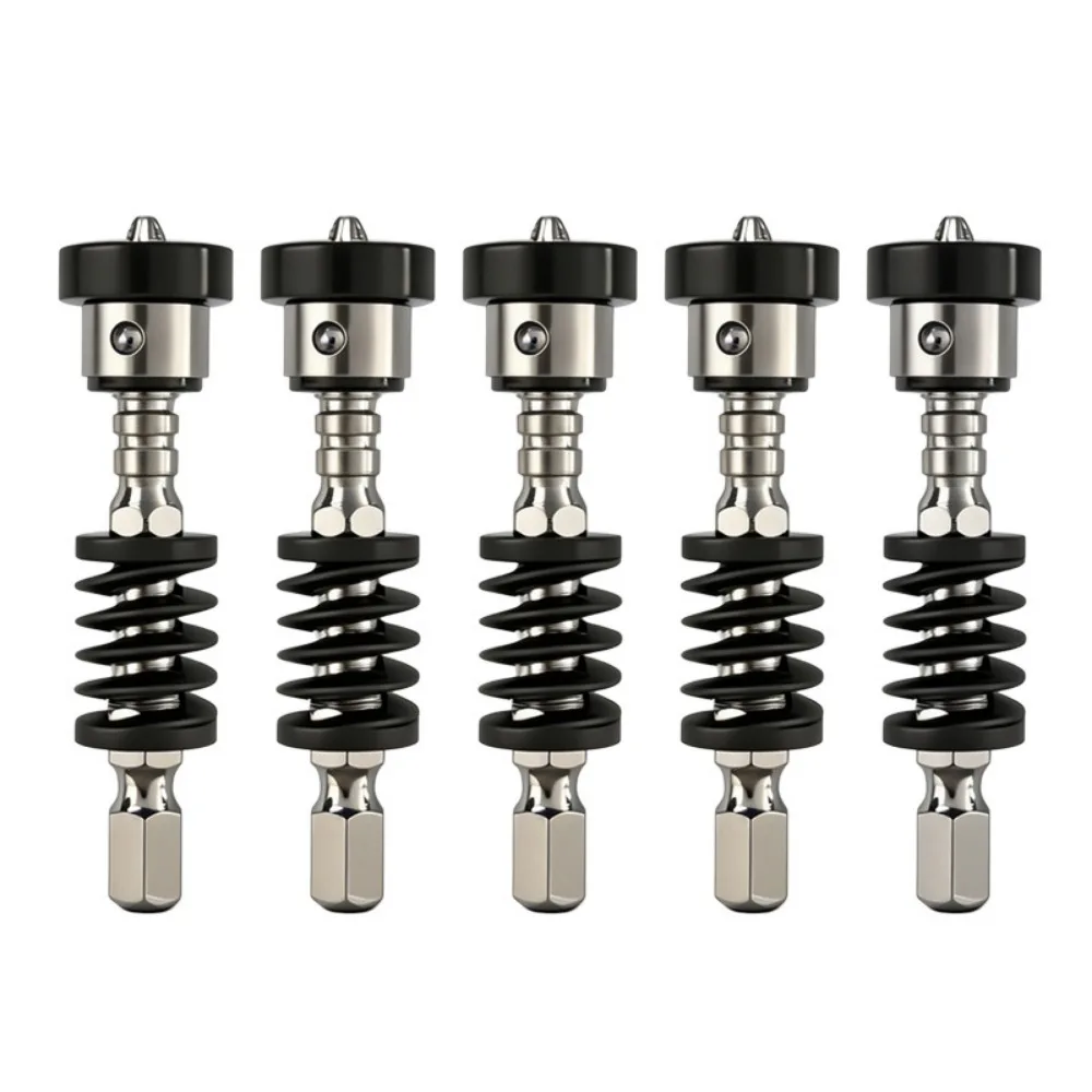 2/5Pcs Magnetic Spring-Loaded Screwdriver Bits Ring Positioning Detachable Limit Ring Wall Screw Bits PH2 Cross