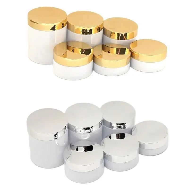 

50g 80g 100g 120g 150g 200g 250g Empty Plastics Cosmetics Cream Container 22pcs/lot White Skincare Wide Mouth Travel Bottle