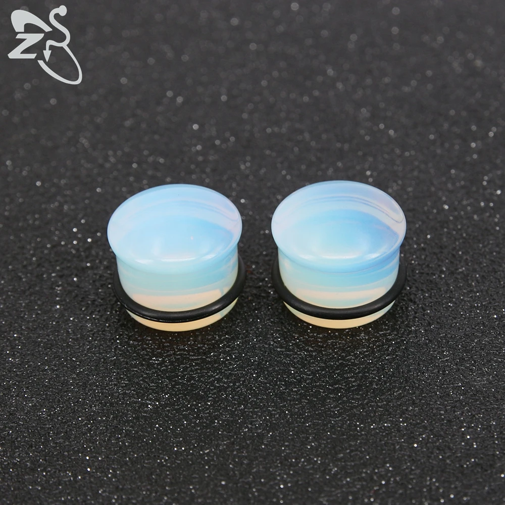 ZS 2pcs/lot Glass Ear Plug And Tunnel 5-16mm Ear Expander Stercher  Ear Gauges Ear Flare Flesh Expander Body Piercing Jewelry