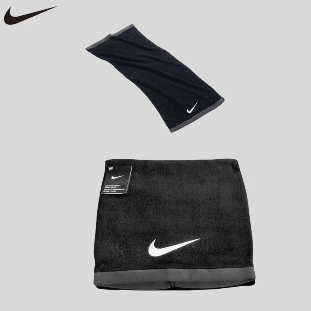 Nike Soft Fluffy Terry Towel Comfort Bath Towel For Post Yoga Gym Workout Shower 2 PCS AC2088-010+AC2089-010