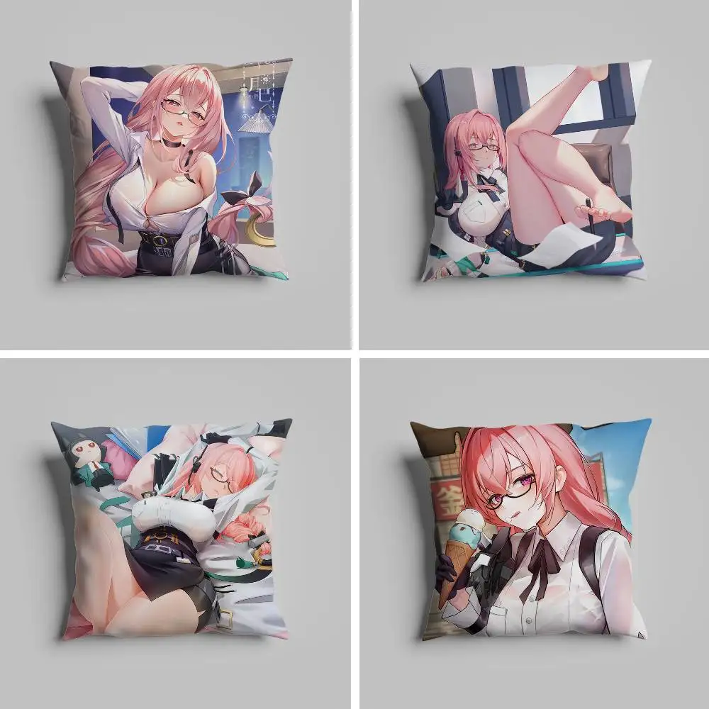 

Tsukishiro Yanagi Game Pillow Case Pillowcase For Car Pillows 60x60 Cushions Luxury Double Sided Cover Home And Decoration Sofa