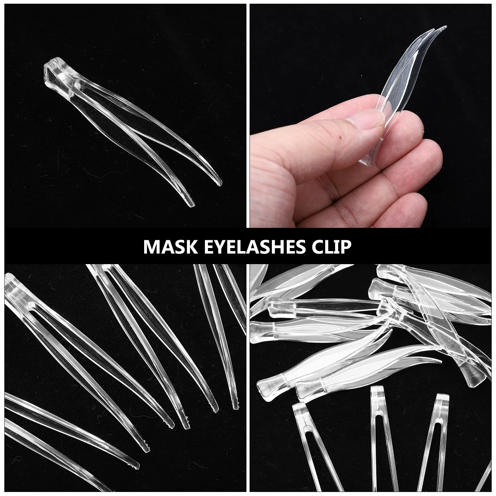25Pcs Plastic Clips Portable Lightweight Makeup Tweezers Curved Design Easy Carry Pallet Balances Weight Block Clips
