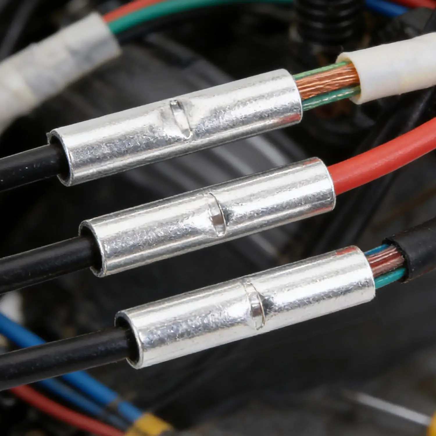100/1000PCS Uninsulated Crimp Terminal Connectors Butt Splice Repair Electrical Cable Wire Ferrules Cord End Bare Tube Connector