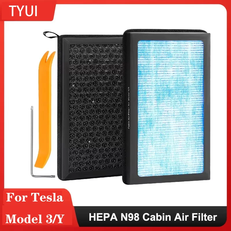 

HEPA N98 Cabin Air Filter for Tesla Model 3 Model Y Air-Filters Activated Carbon Conditioner Replacement Kits Car Accessories
