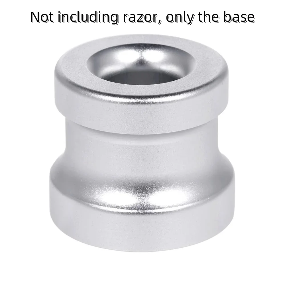 (حامل فقط) قاعدة ماكينة حلاقة للرجال من سبائك الألومنيوم حامل ماكينة حلاقة آمنة حامل ماكينة حلاقة اللحية اليدوية لطاولات الحمام