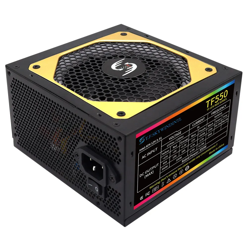 550W PC Power Supplies For Computer PC Power Supply PC 500w Sources Full MOdular certified pc PSU