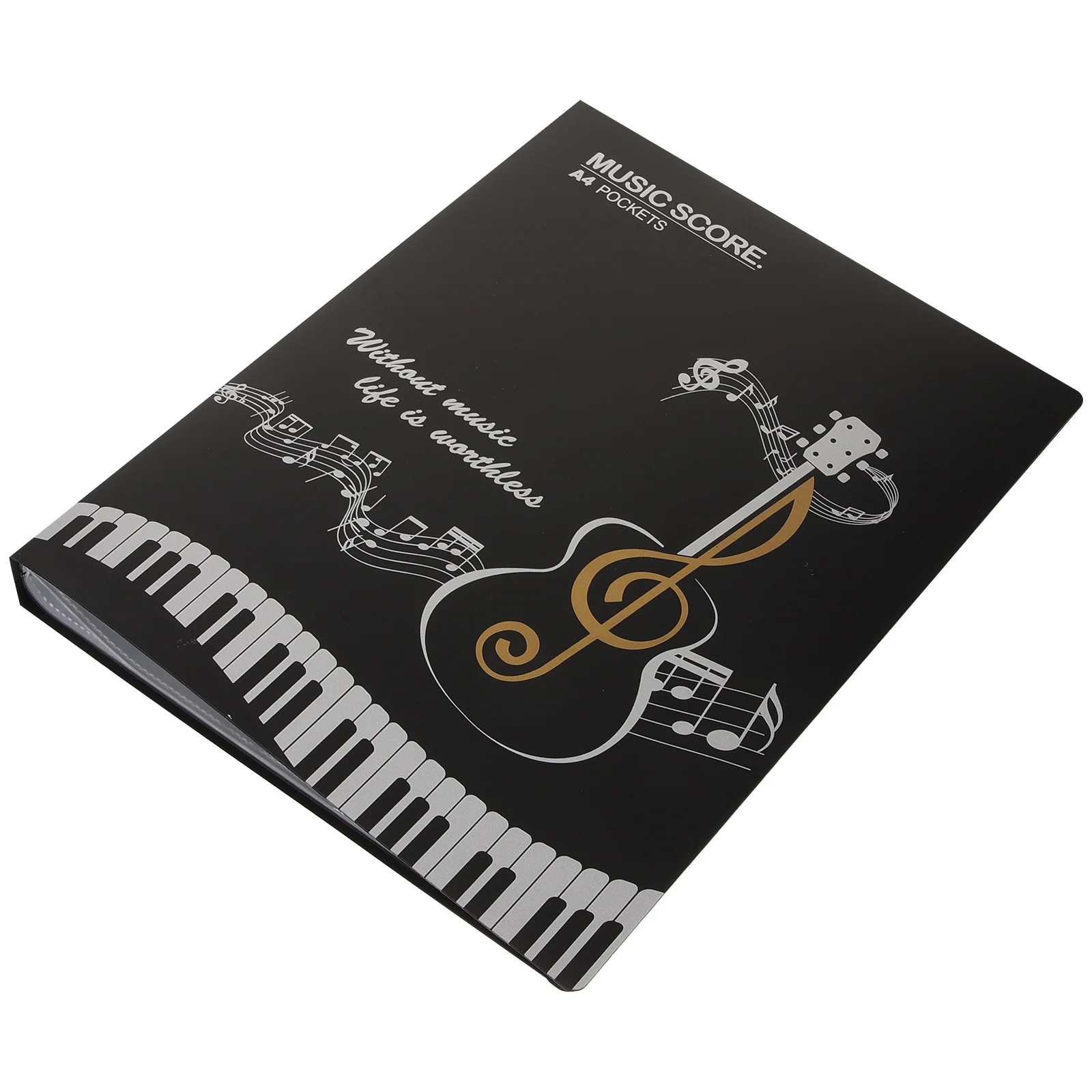 

A4 Size Music Score Folder Waterproof Sheet Double Organizer Document Holder for Files Papers Piano Score Storage