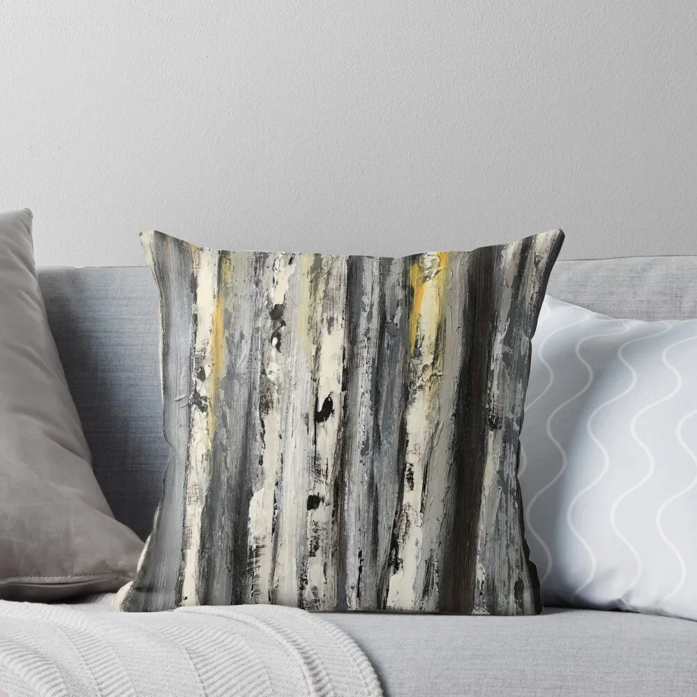 

Sunset beyond the birch trees abstract Throw Pillow Pillow Covers Decorative christmas cushions covers