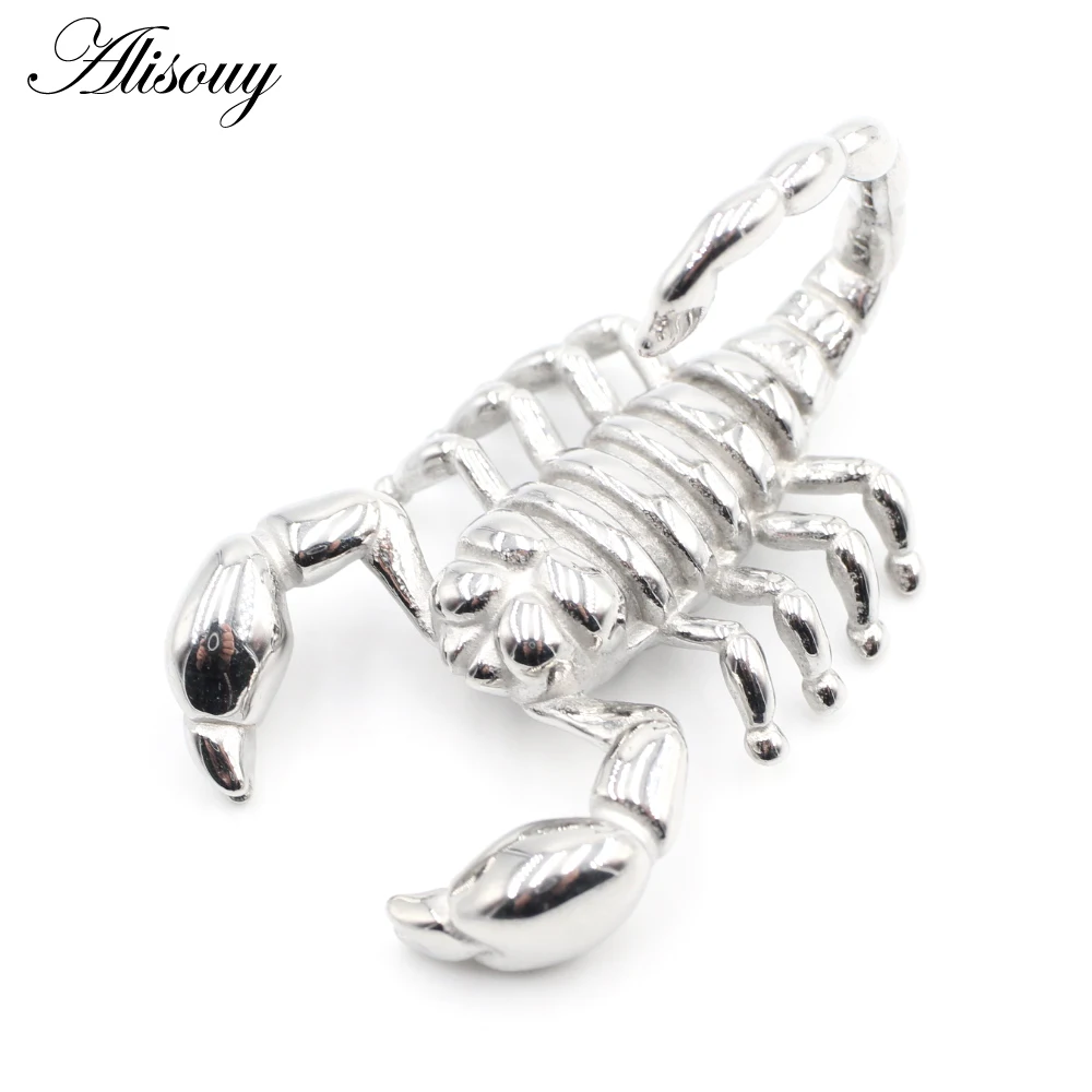 Alisouy 1PC Stainless Steel Scorpion Snake WaterDrop Moon Ear Weights Heavy Expander Stretcher Plugs Gauge Body Piercing Jewelry