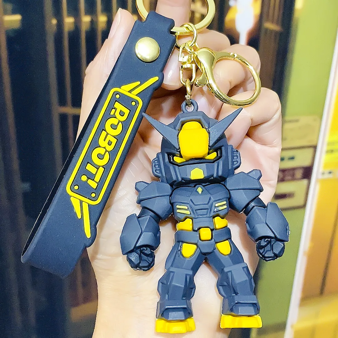 1/4pcs New Gundam Keychain Doll Mobile Warrior Mecha Robot Bag Circle Chain Car Pendant Hanging Gift - view 5