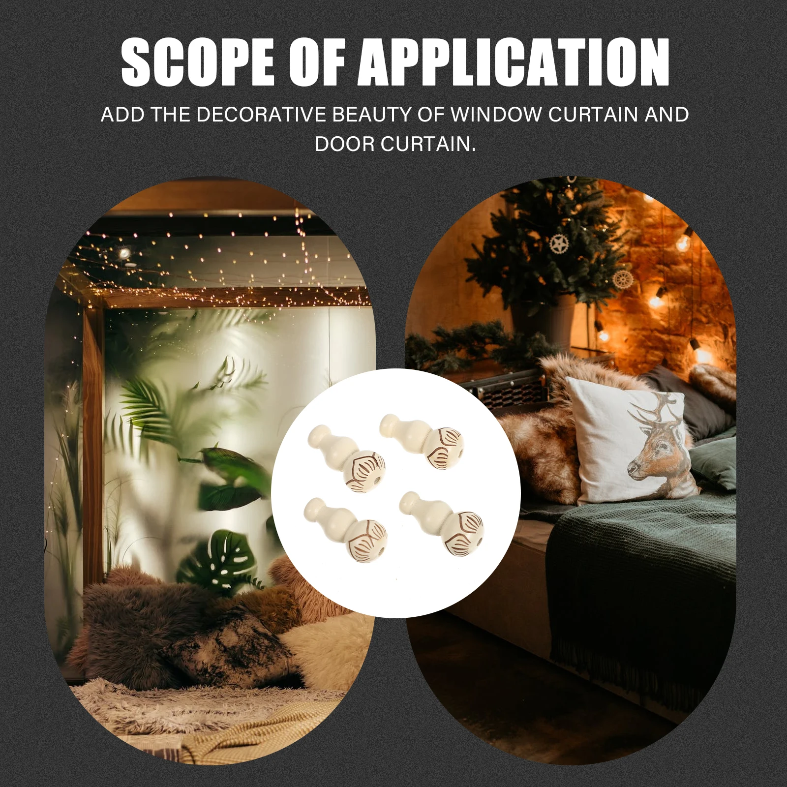 

200 Pcs Gourd Bead Door Curtain Bead Decor Curtain Decorative Accessories Wall Decor Home Textile Practical Use