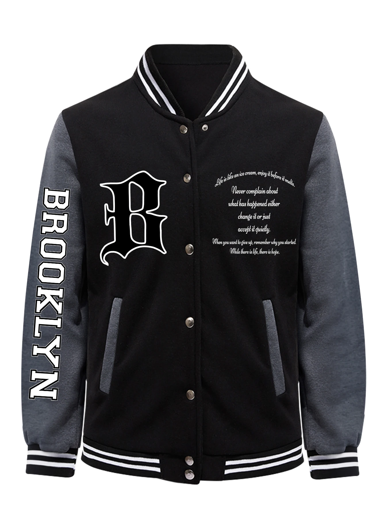 

Бейсбольный трикотаж Never Fail Art Word с принтом, женские мягкие спортивные куртки, осеннее повседневное пальто, свободный удобный спортивный костюм, базовые топы с карманами