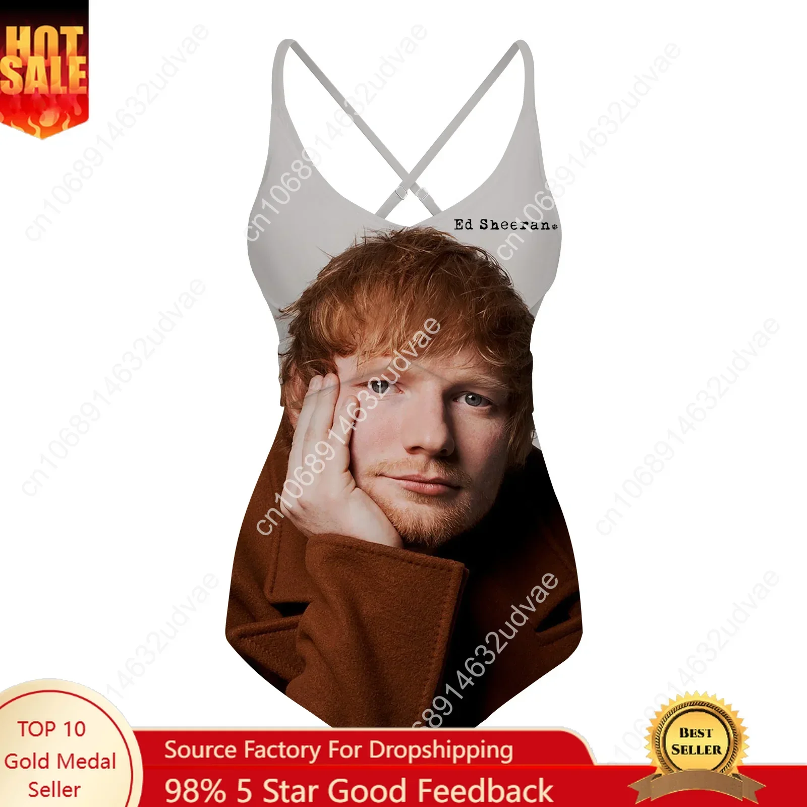 Ed Sheeran Swimsuit Womens Sling Swimsuits Personalized Sexy Swimwear Pool Party Beach Bikini Summer Customize Bathing Suits