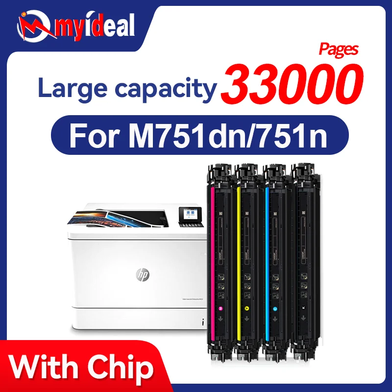 

33K картридж с тонером большой емкости 658X W2000X W2001X W2002X W2003X для HP Color LaserJet Enterprise M751dn 751n тонер с чипом
