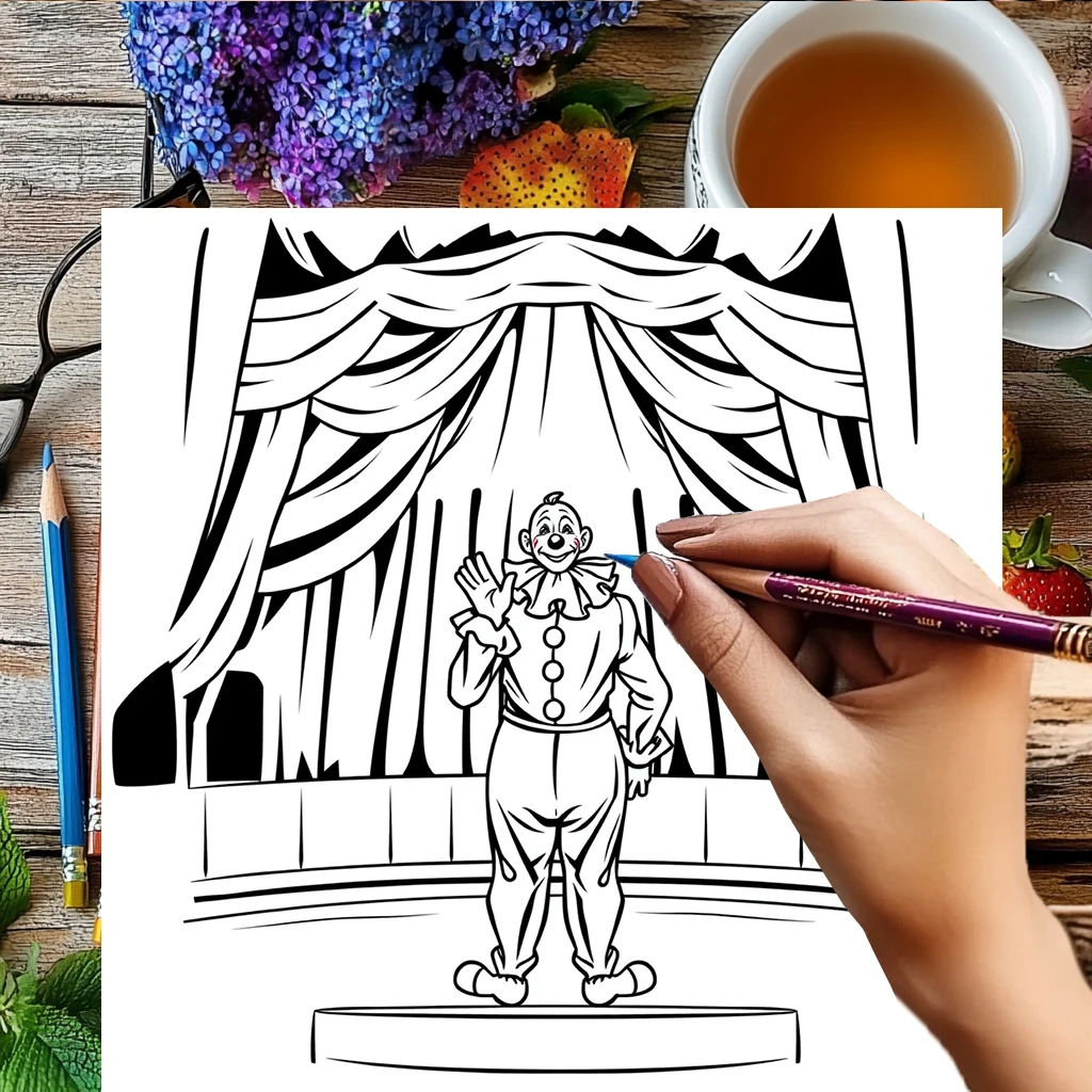 大人のためのサーカス塗り絵 |   28ページの塗り絵、クリスマスや感謝祭のための画材