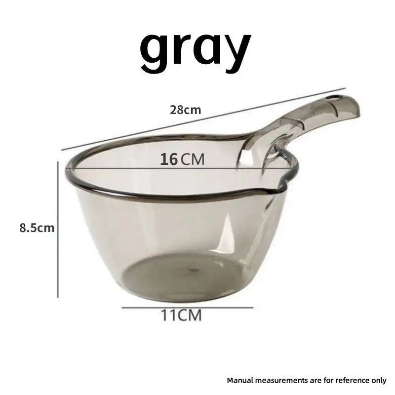 1Pc Thickened Anti-Fall Water Ladle Transparent Plastic Water Scoop Bath Water Spoon Long Handle Water Dipper Home Kitchen Tools