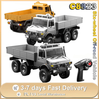 C8823 1/18 RC Car 6WD Off-road Remote Control Vehicle Transport Rescue Truck 2.4G High Speed Climbing Crawler Model Toys for kid