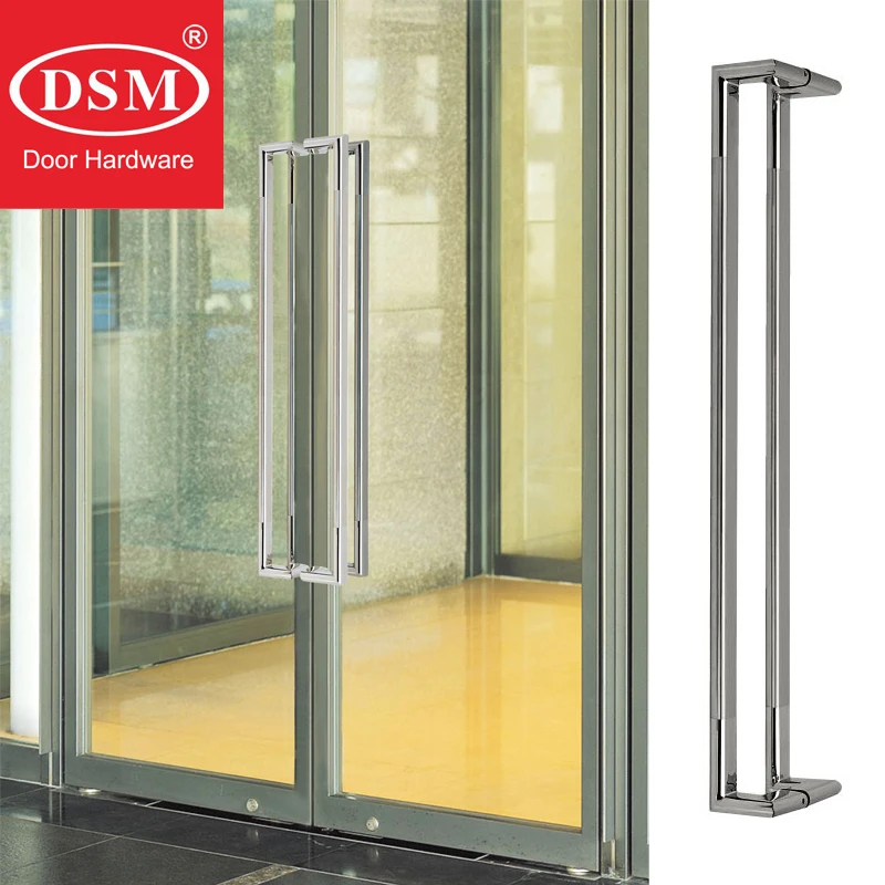 800mm Offset Entrance Door Handle Oval Tube Bar Brushed SUS304 Stainless Steel Pull Handle Suitable For Glass,Wooden Door PA-136