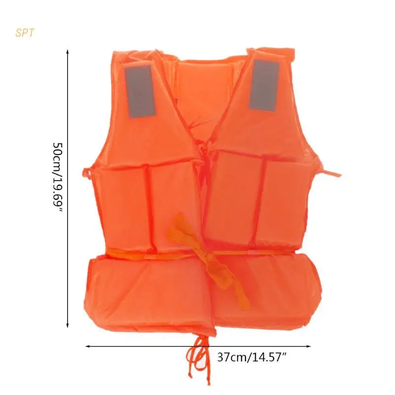 Chaleco de flotación de espuma para adulto, natación deriva salvavidas naranja con Whis XX, novedad