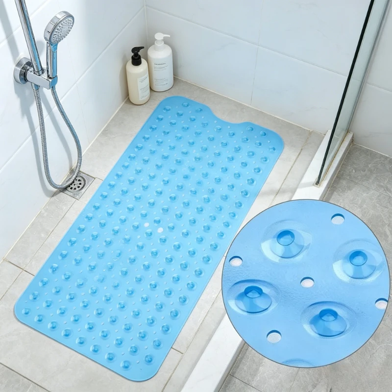 

Противоскользящий коврик для ванной из ПВХ, 100*40 см, с присосками, для душа и ванны, изысканный, удлиненный