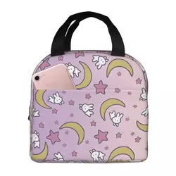 Usagi's Print Bunny Blanket Travel Storage Bags S-Sailor Moon Children All Season For Work Lunch Boxes Izolacja z folii aluminiowej