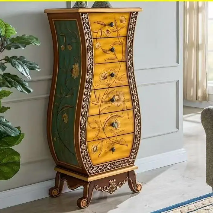 118X50X35CM Durable European-style Chest  Decorative Cabinets Storage Cabinets and Solid Wood Storage Cabinets Dropshipping DDP