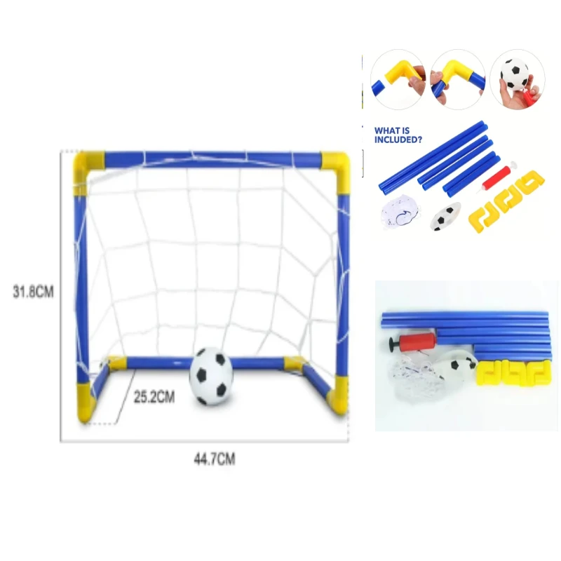 

Portable Indoor Mini Foldable Soccer Goal Net Set with Pump, Children's Sports, Outdoor Family Game Soccer Goal Net