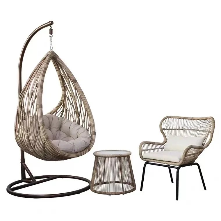 Family Leisure Hanging Basket Swing Hammock Outdoor Rattan Chair