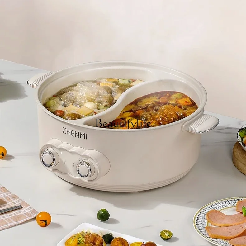 

duck electric hot pot multi-functional integrated special household large-capacity electric cooking and frying non-stick pan