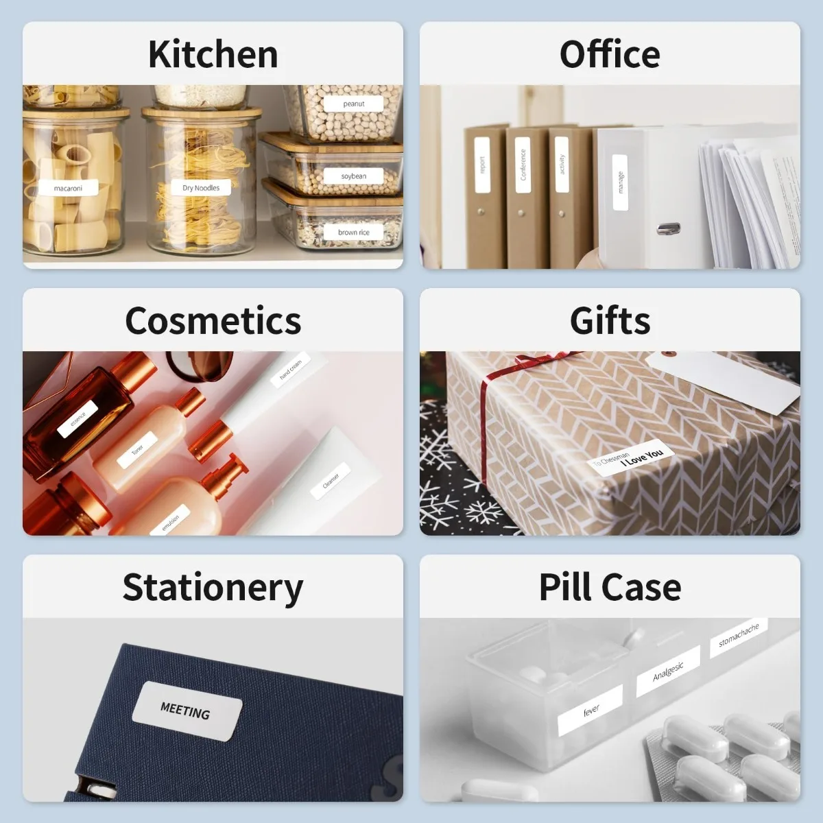 12x40mm White Thermal Labels High Contrast for D30/P12 Printer - Office Shipping