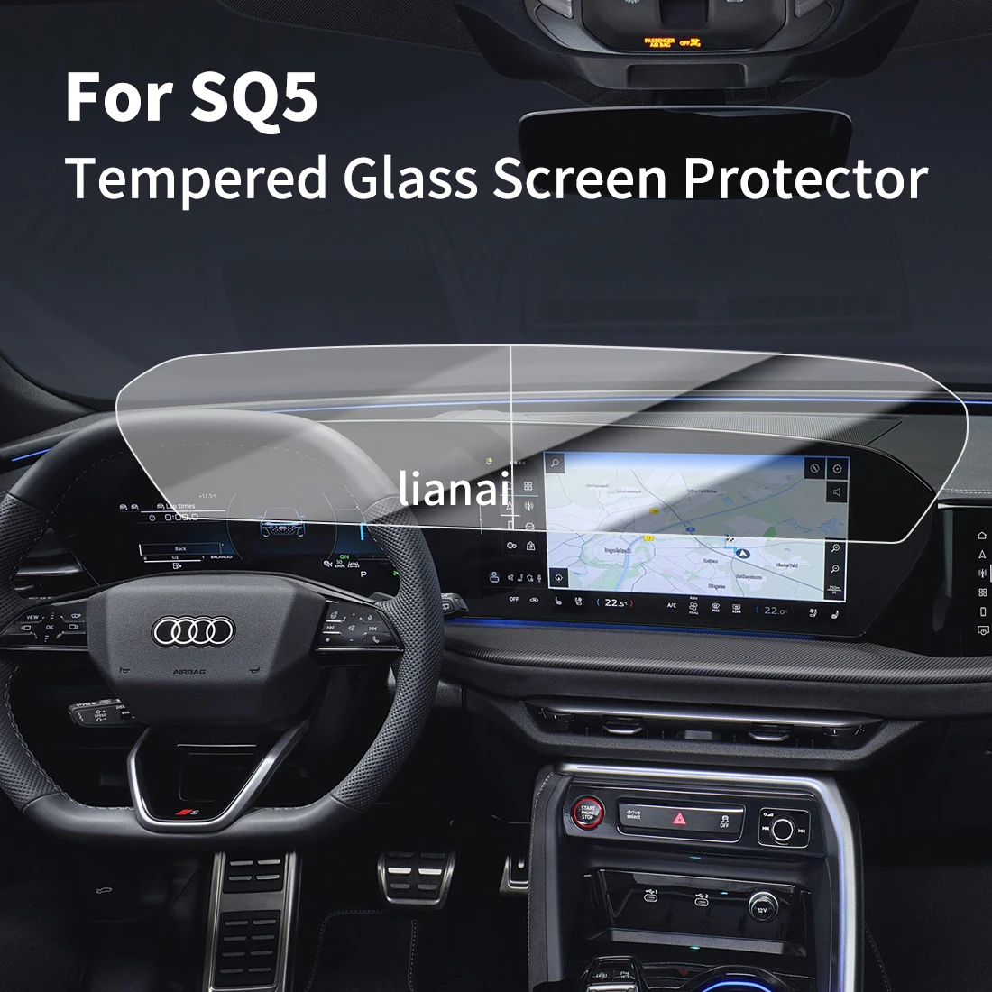 

Carplay Screen Protector Tempered Glass Protective Film Navigator Car Stickers Accessories For25 Audi SQ5