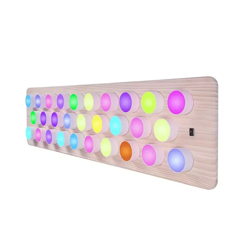 Interactive sensory knob panel, aluminum color-changing panel for household use, for development